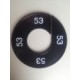 Maatring 9cm zwart/wit 53 